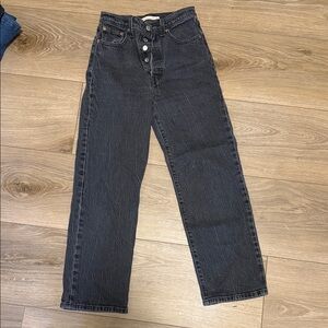 Levi's Dark Denim Button-Fly Jeans